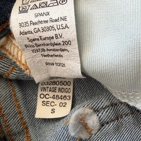 SPANX Seamed Front Wide Leg Jean Vintage Indigo size small petite - Picture 5 of 9